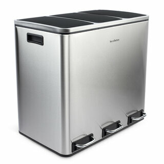 Poubelle de tri à pédale 3 x 18 L -Édition inox
