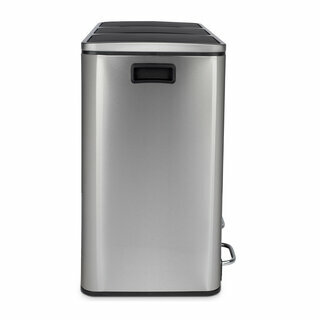 Poubelle de tri à pédale 3 x 18 L -Édition inox