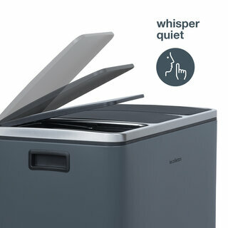 Poubelle de tri à pédale 3 x 18 L - Édition gris foncé Poubelle de tri à pédale 3 x 18 L - Édition gris foncé