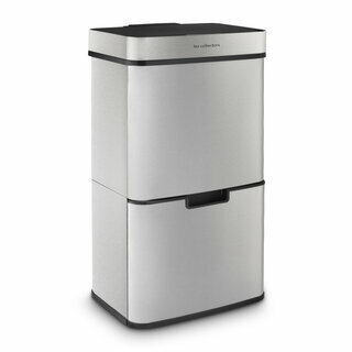Poubelle de tri à capteur 64L - inox edition