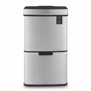 Poubelle de tri à capteur 64L - inox edition