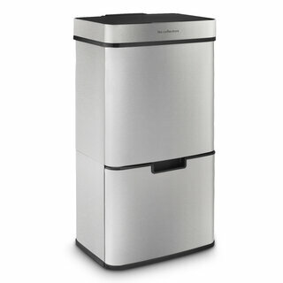 Poubelle de tri à capteur 69L - inox edition