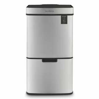 Poubelle de tri à capteur 69L - inox edition