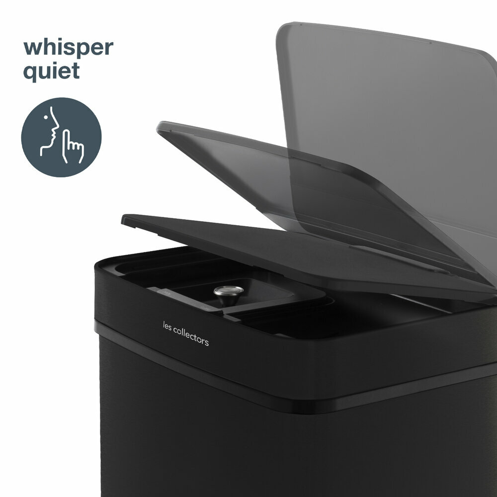 Poubelle de tri à capteur 69L - black edition