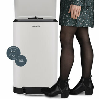Poubelle à pédale 40L - Édition blanche Poubelle à pédale 40L - Édition blanche