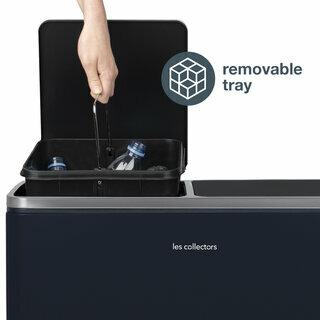 Poubelle de tri à pédale 2x30L - Édition midnight blue Poubelle de tri à pédale 2x30L - Édition midnight blue