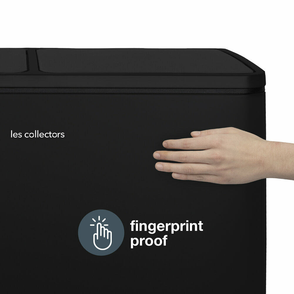 Poubelle de tri à pédale 2x30L - Édition noire