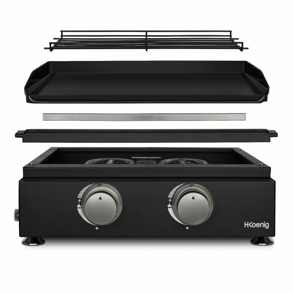 Plancha au gaz 2 brûleurs