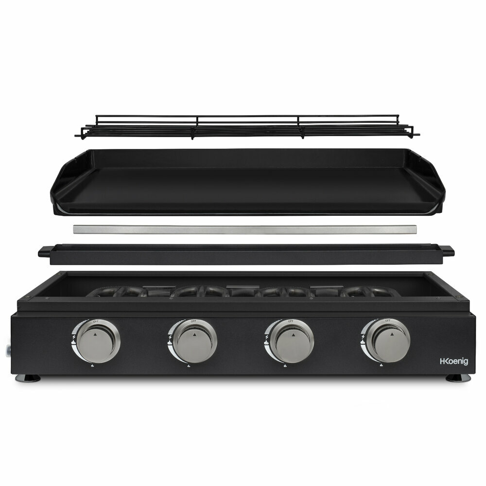 Plancha au gaz 4 brûleurs