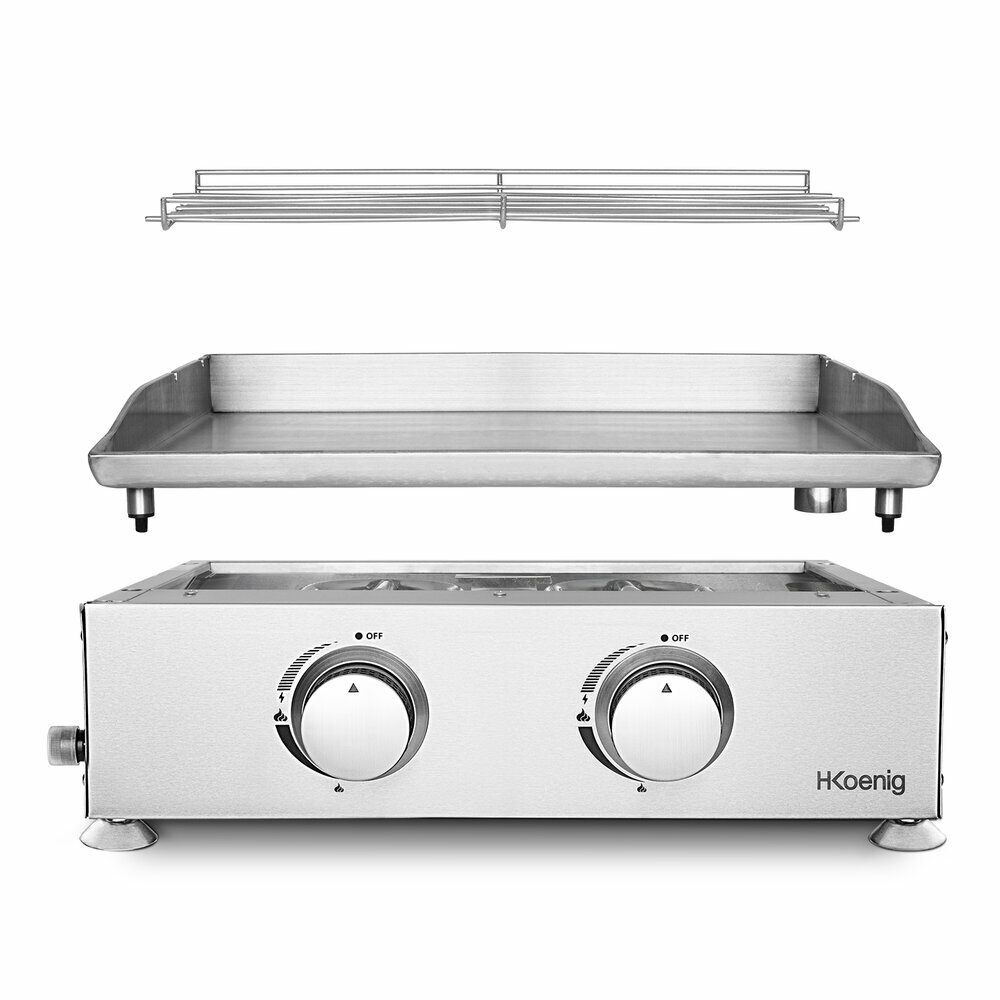 Plancha au gaz 2 brûleurs