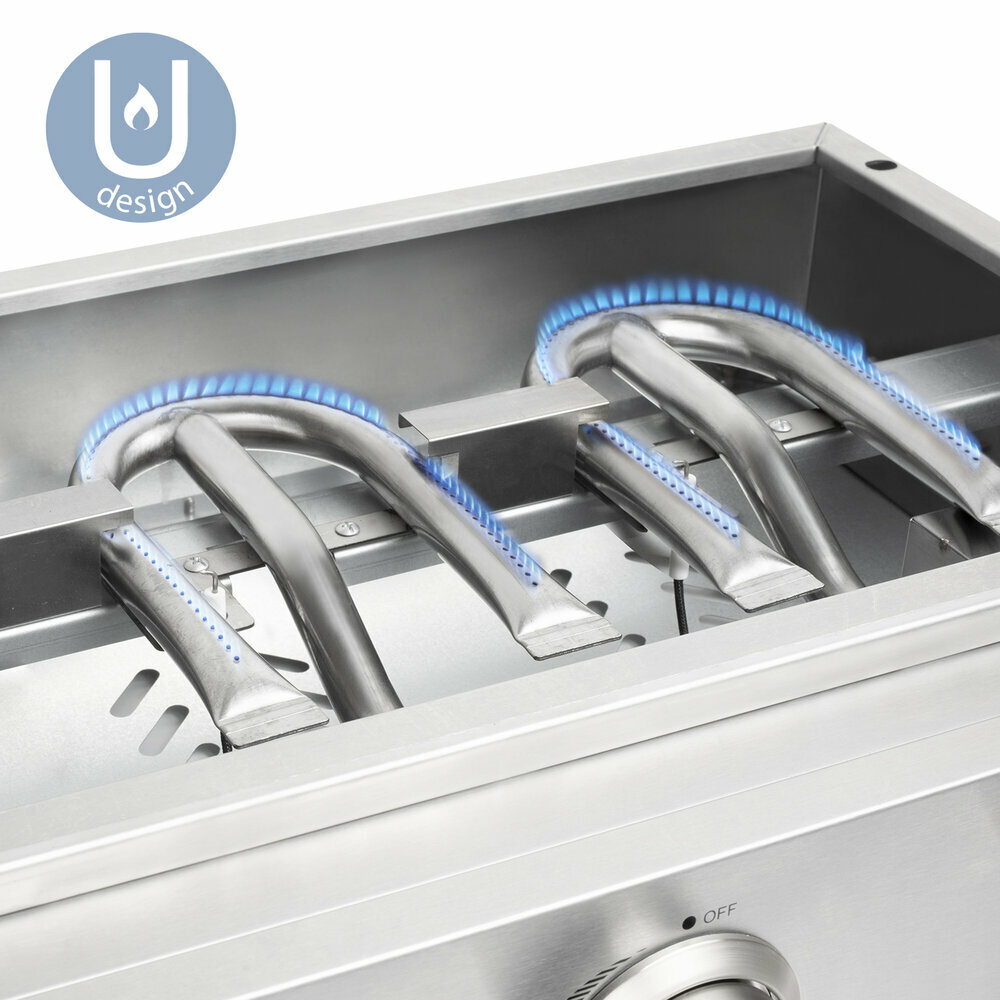 Plancha au gaz 2 brûleurs