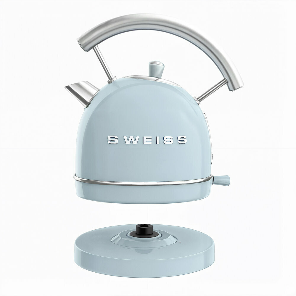 Bouilloire électrique Vintage Bleue