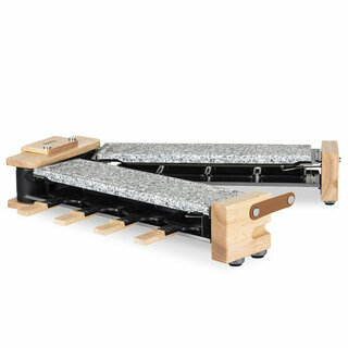 Raclette, pierre à cuire 8 personnes design bois